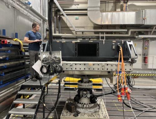 Vibrationtest on the hydraulic shaker